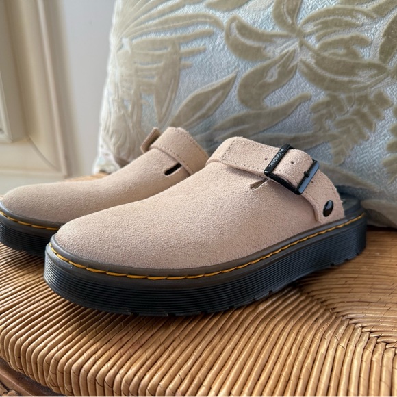 Dr. Martens Beige Mules with Black Sole - Picture 2 of 8